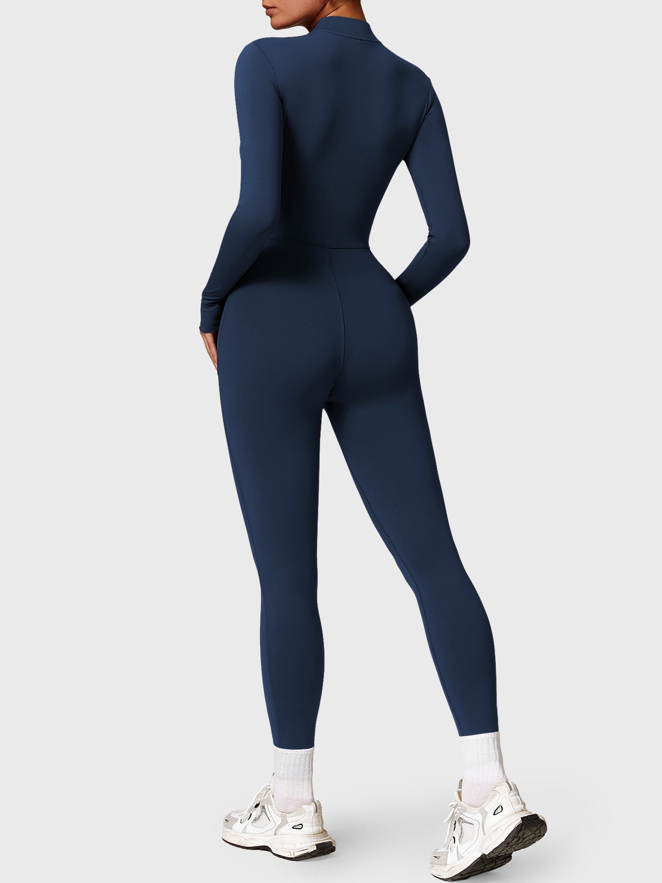Belle Fleece Long Sleeve Zipper Jumpsuit