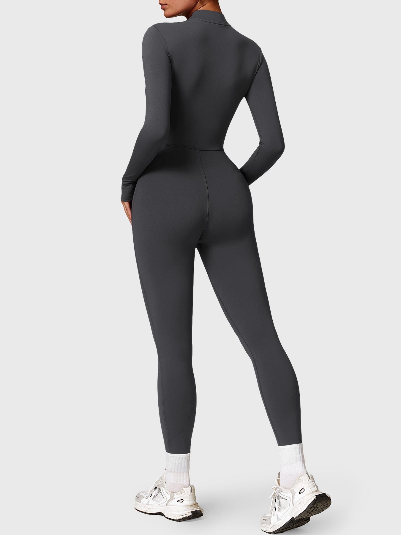Belle Fleece Long Sleeve Zipper Jumpsuit