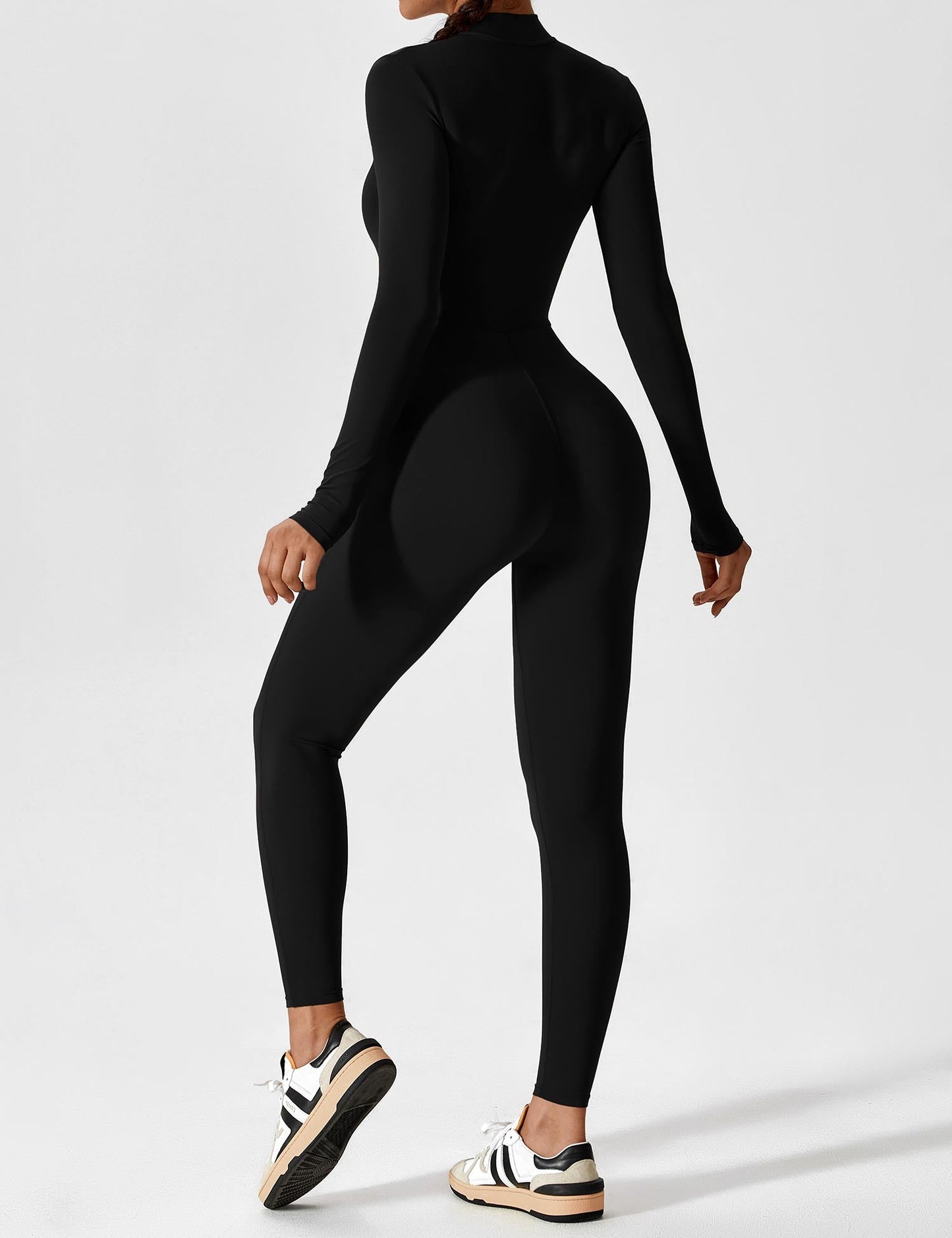 Long Sleeve Zipper Jumpsuit