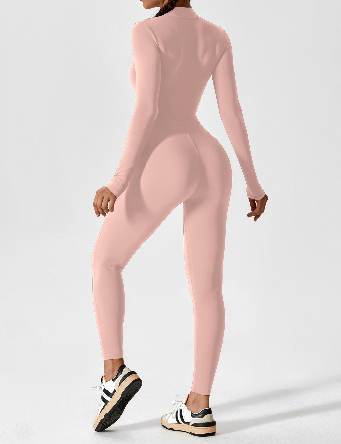 Long Sleeve Zipper Jumpsuit