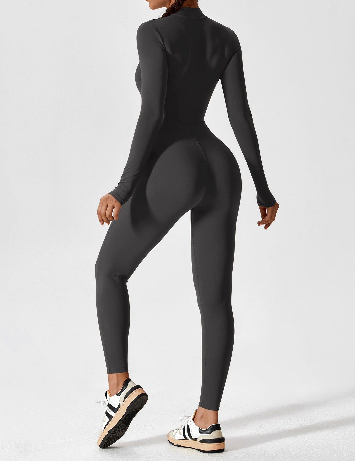 Long Sleeve Zipper Jumpsuit