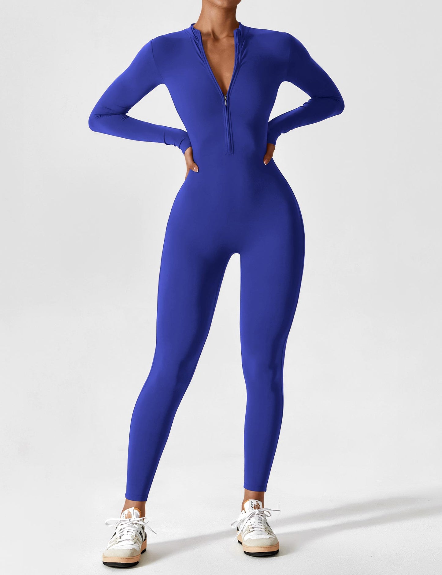 Long Sleeve Zipper Jumpsuit
