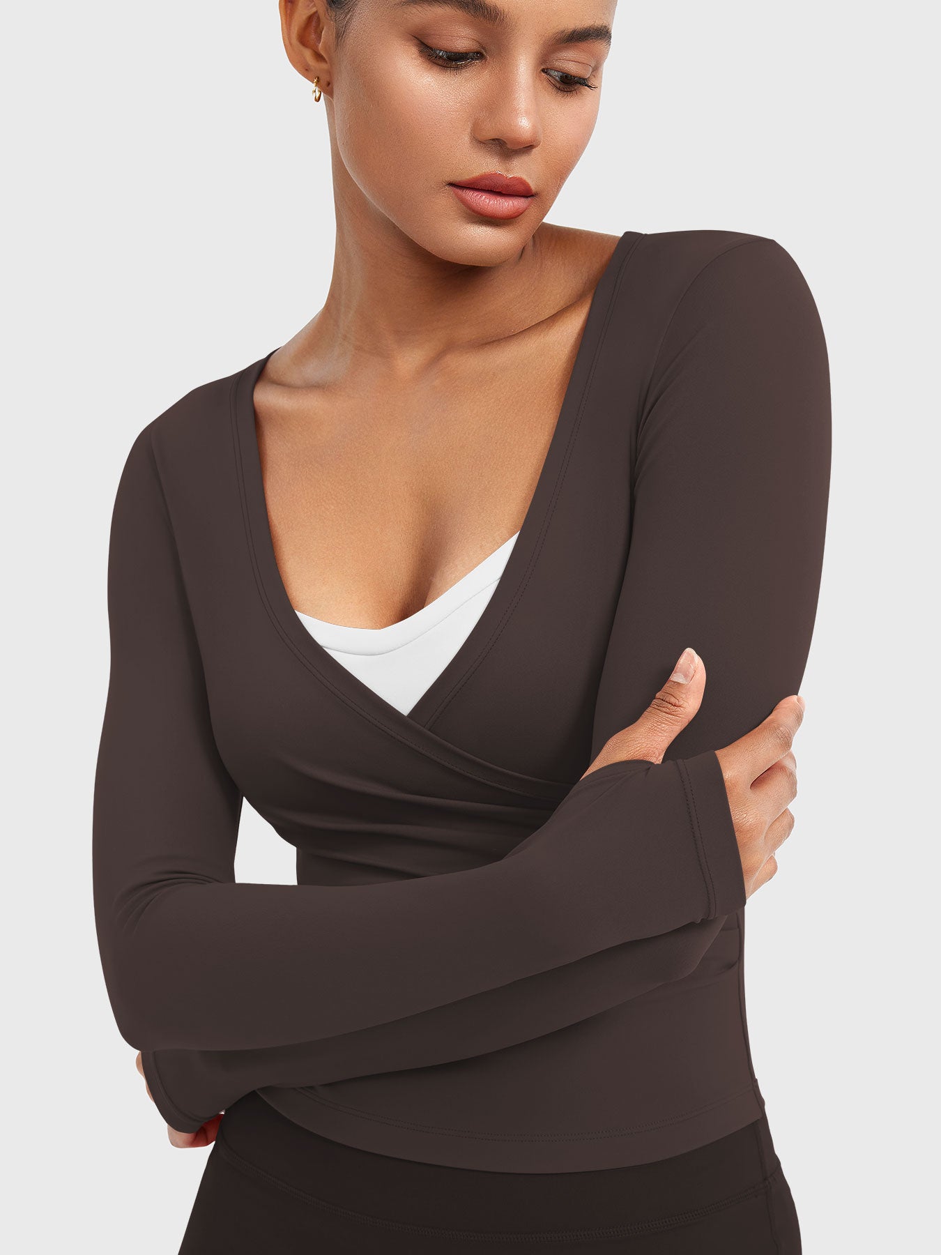 Minniy V Neck Long Sleeve Top