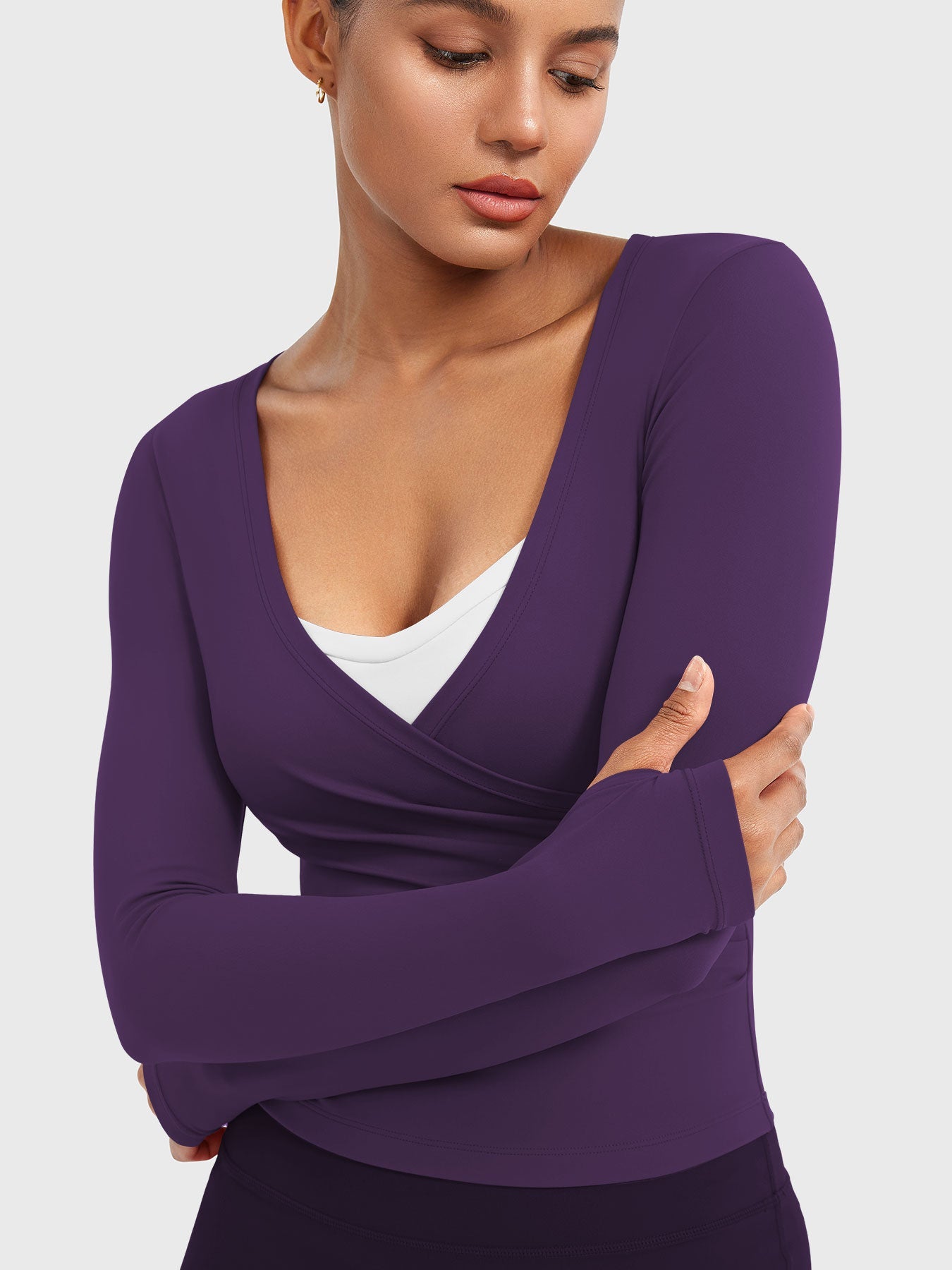 Minniy V Neck Long Sleeve Top