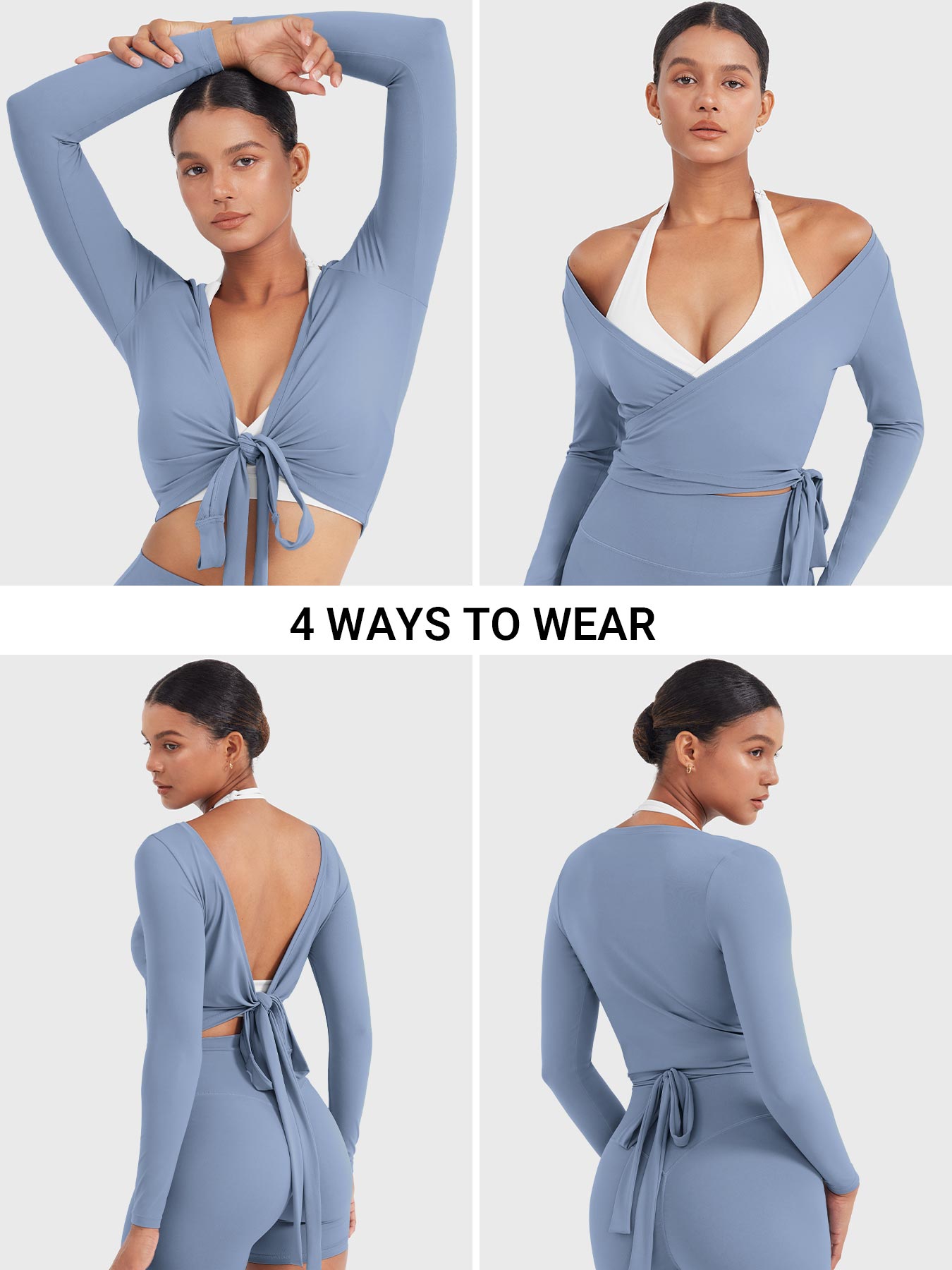 Michelie Long Sleeve Ballet Wrap Top