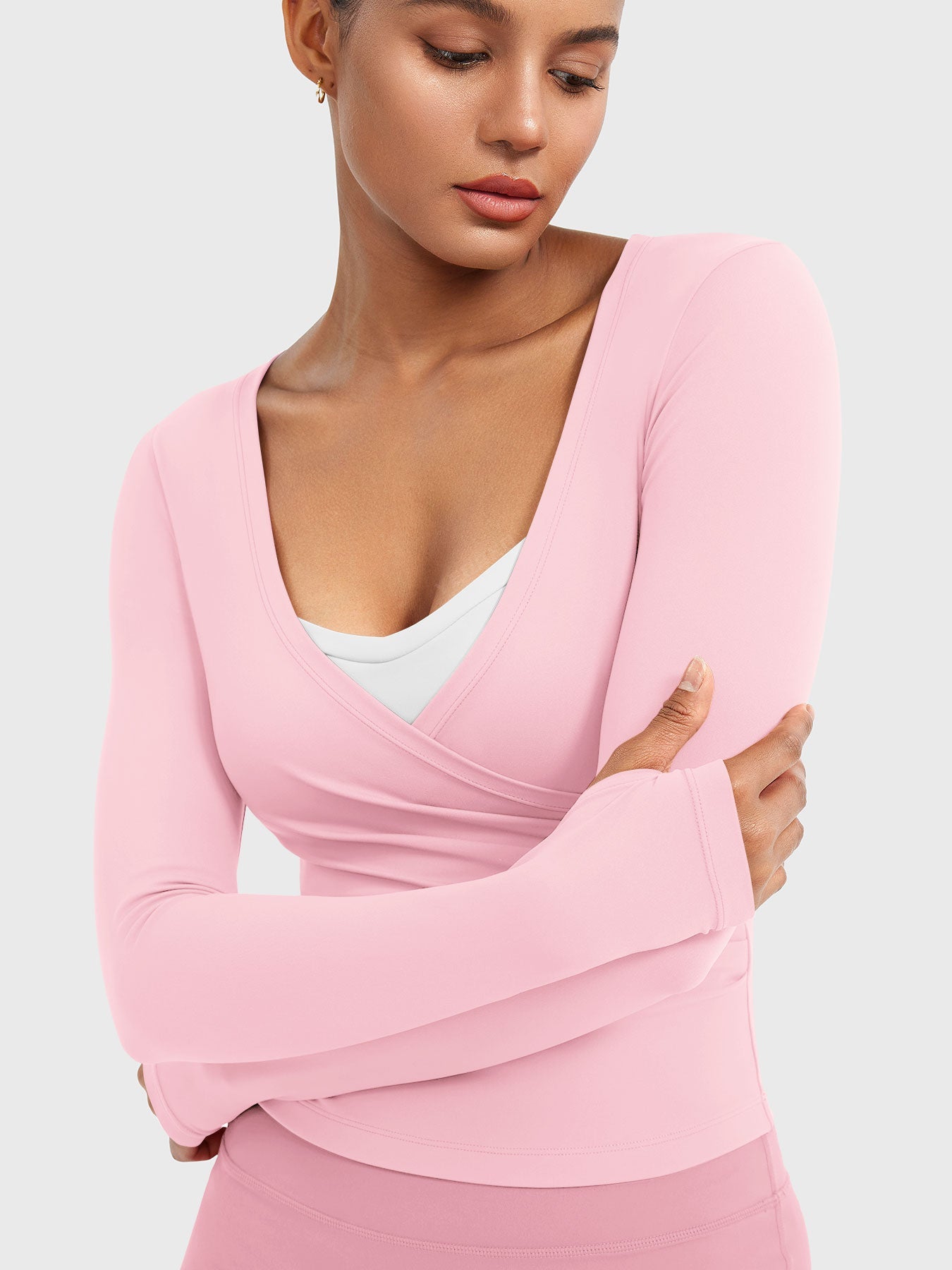 Minniy V Neck Long Sleeve Top