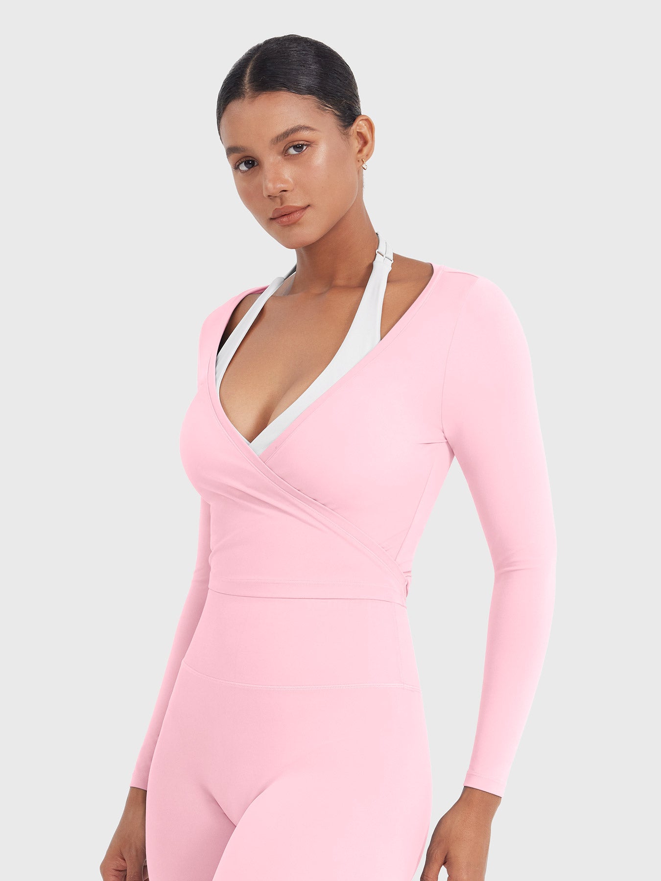 Michelie Long Sleeve Ballet Wrap Top