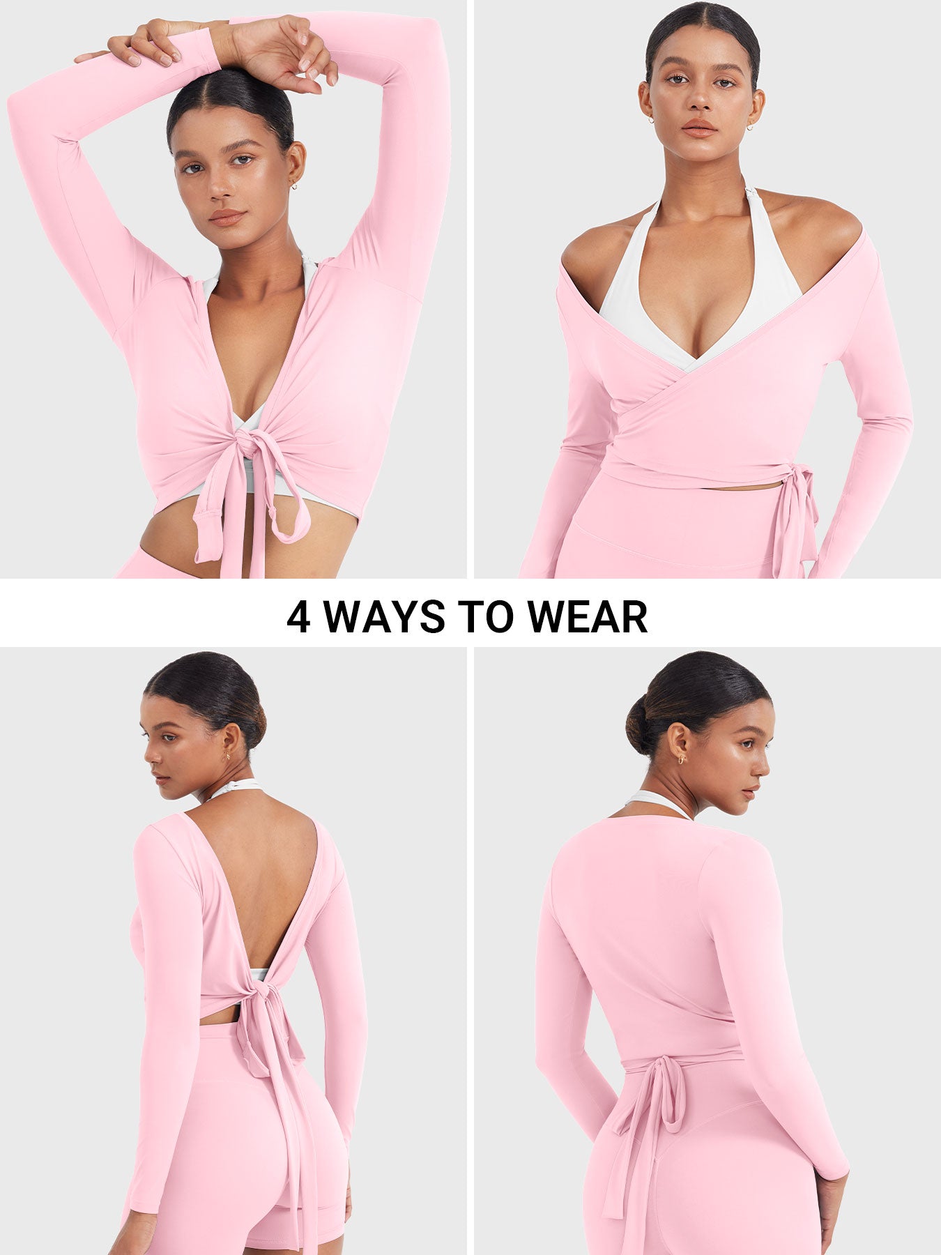 Michelie Long Sleeve Ballet Wrap Top