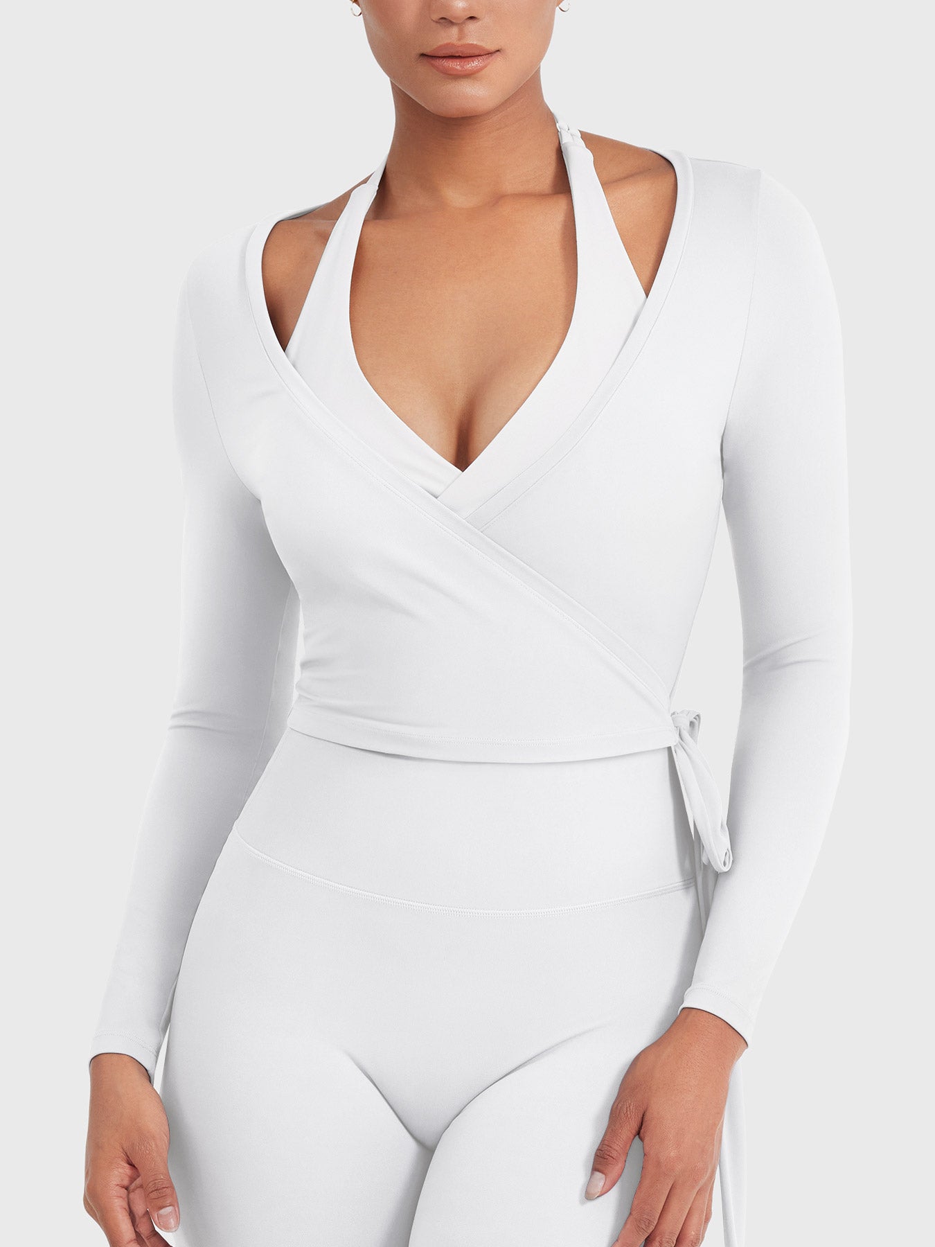 Michelie Long Sleeve Ballet Wrap Top