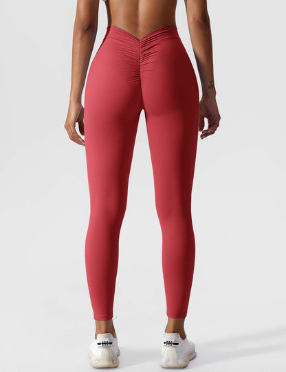 V-back Ruched Leggings