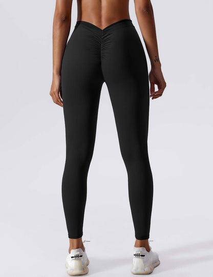 V-back Ruched Leggings