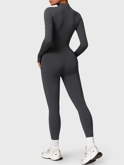 Belle Fleece Long Sleeve Zipper Jumpsuit