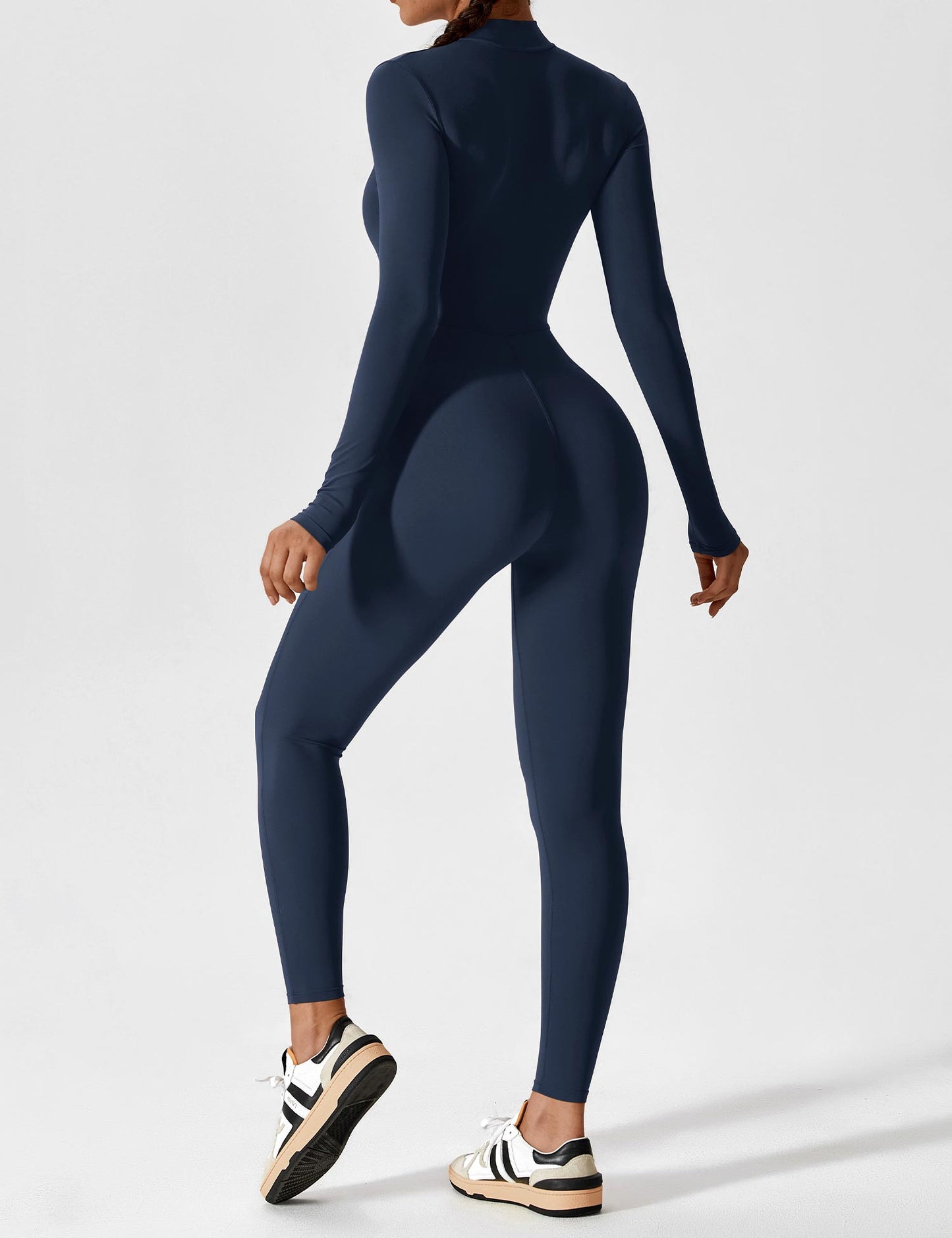 Long Sleeve Zipper Jumpsuit