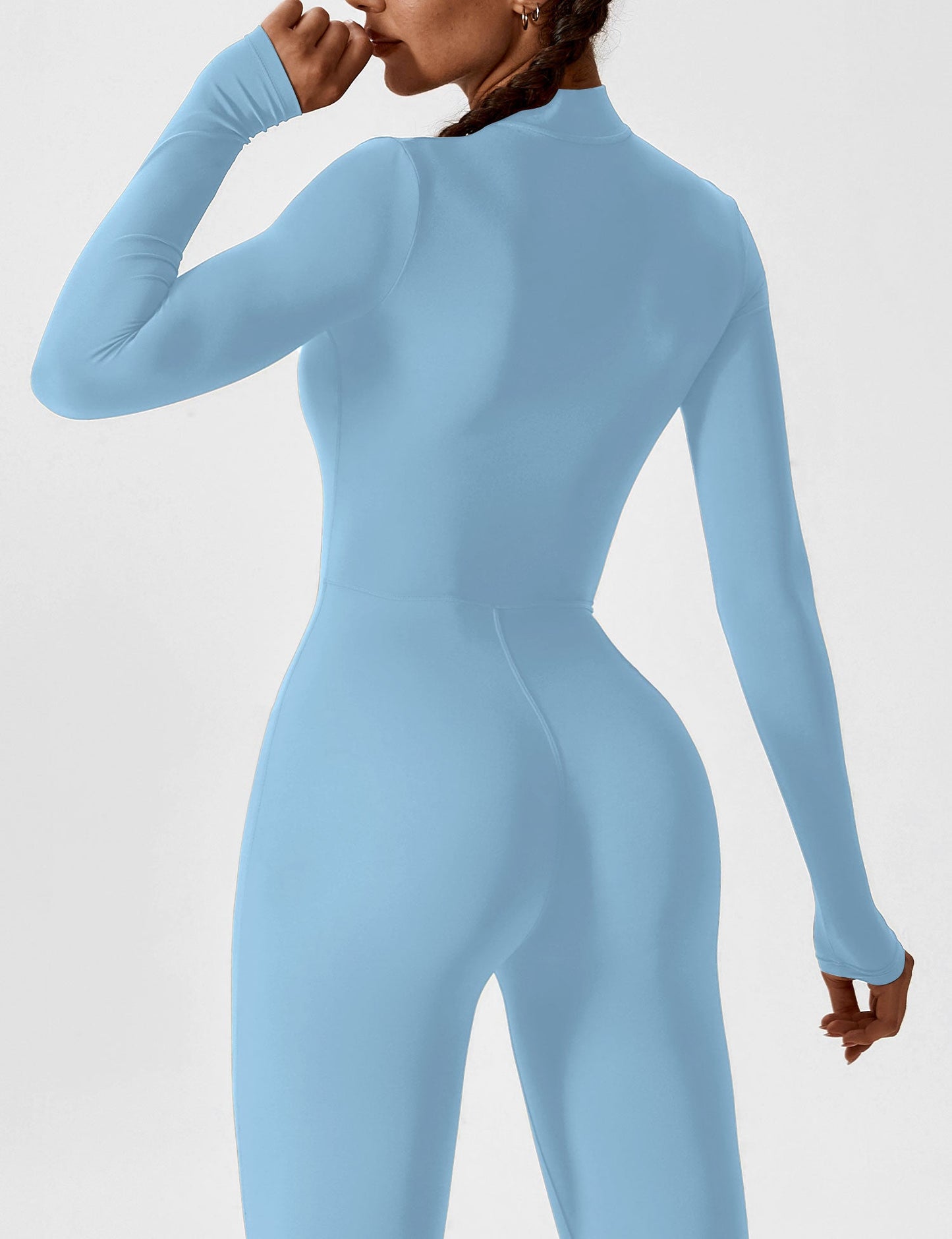 Long Sleeve Zipper Jumpsuit