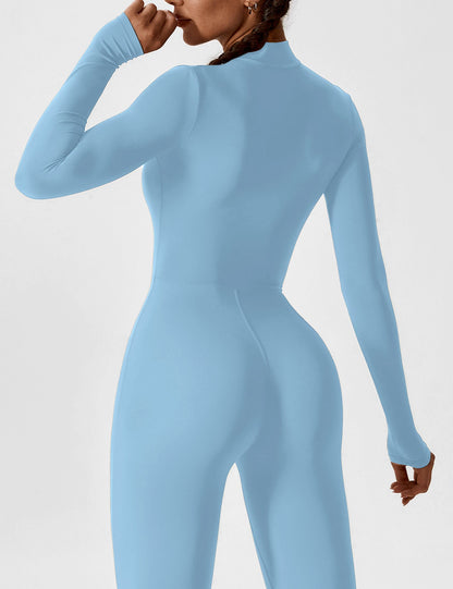 Long Sleeve Zipper Jumpsuit