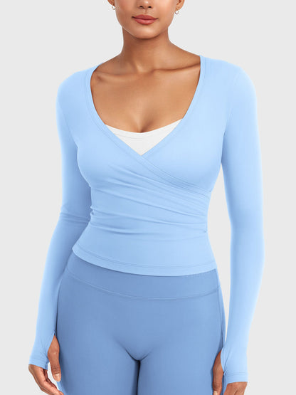 Minniy V Neck Long Sleeve Top