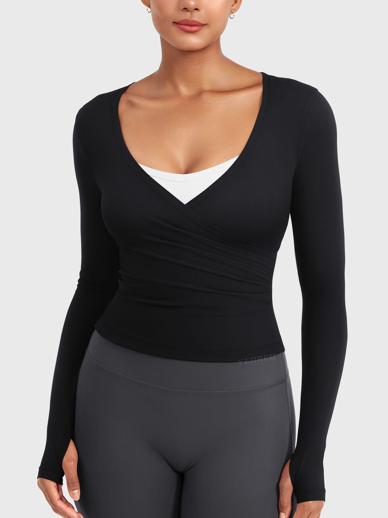 Minniy V Neck Long Sleeve Top