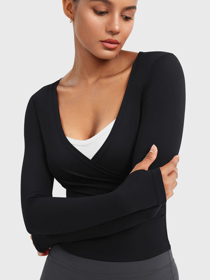 Minniy V Neck Long Sleeve Top