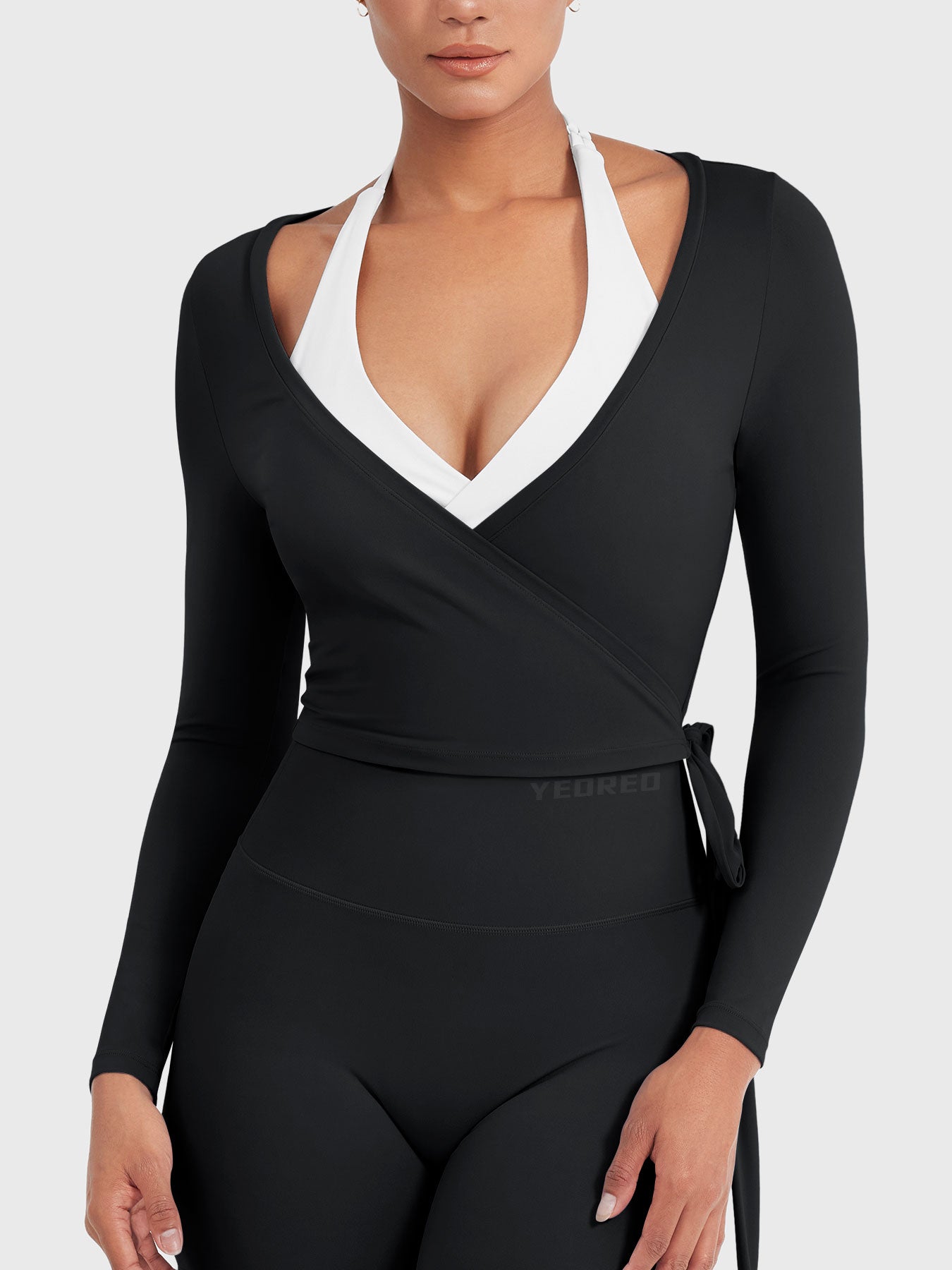 Michelie Long Sleeve Ballet Wrap Top