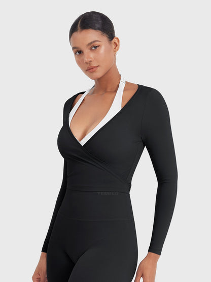 Michelie Long Sleeve Ballet Wrap Top