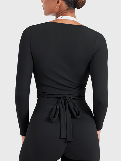 Michelie Long Sleeve Ballet Wrap Top