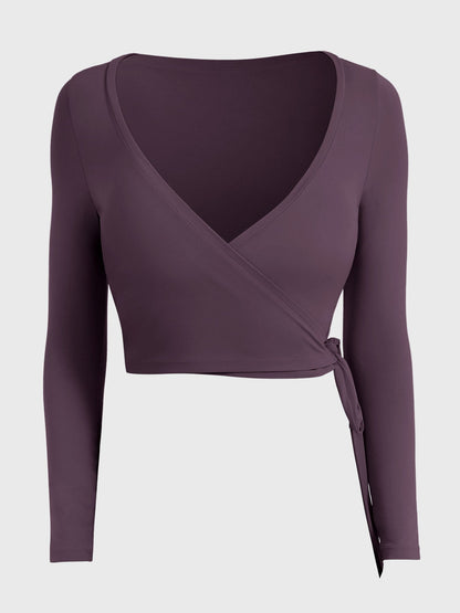 Michelie Long Sleeve Ballet Wrap Top