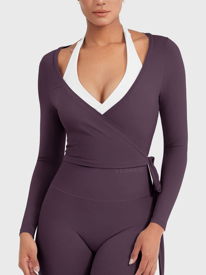 Michelie Long Sleeve Ballet Wrap Top