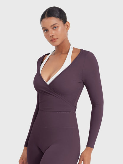 Michelie Long Sleeve Ballet Wrap Top
