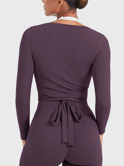 Michelie Long Sleeve Ballet Wrap Top