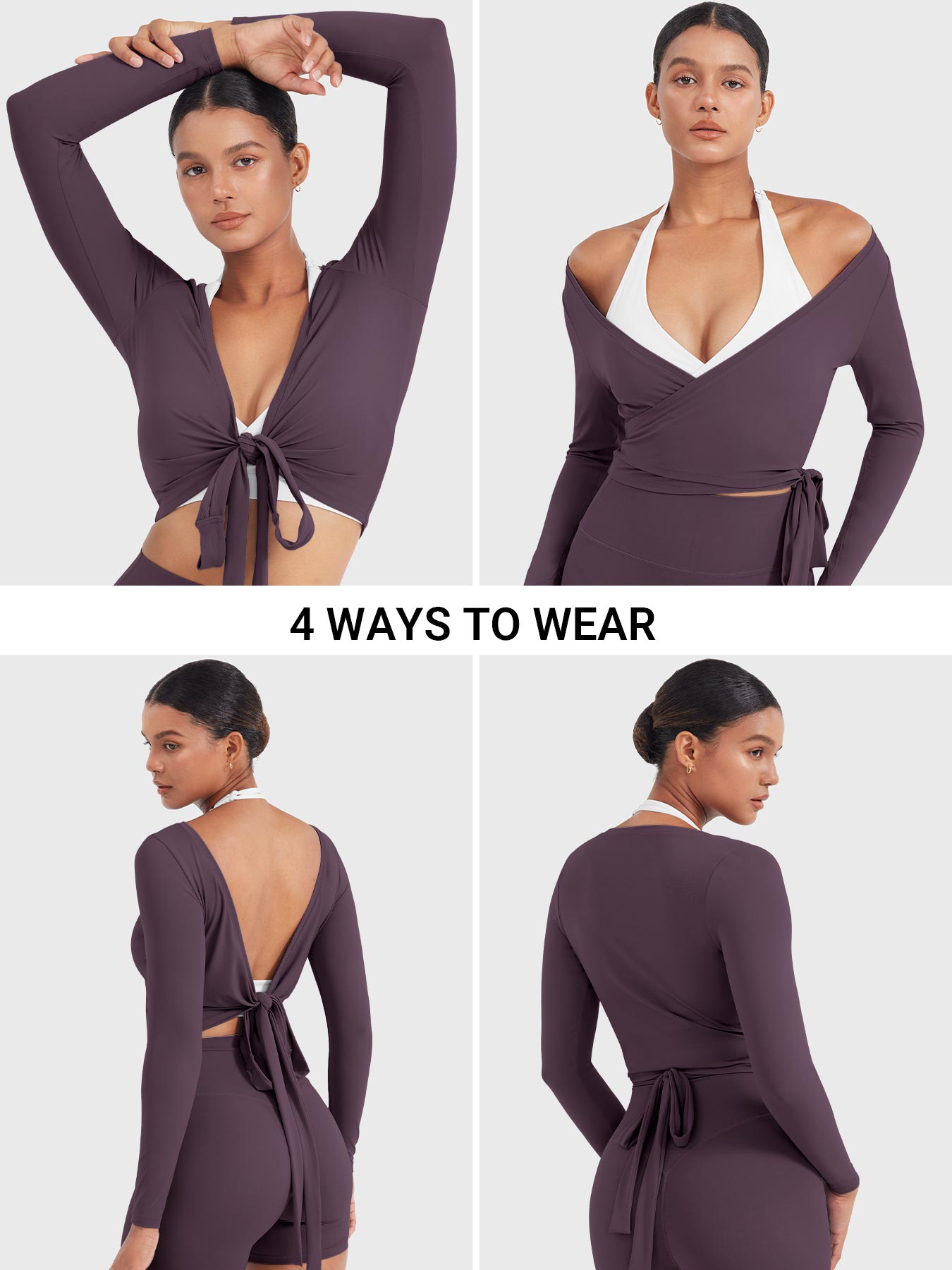 Michelie Long Sleeve Ballet Wrap Top