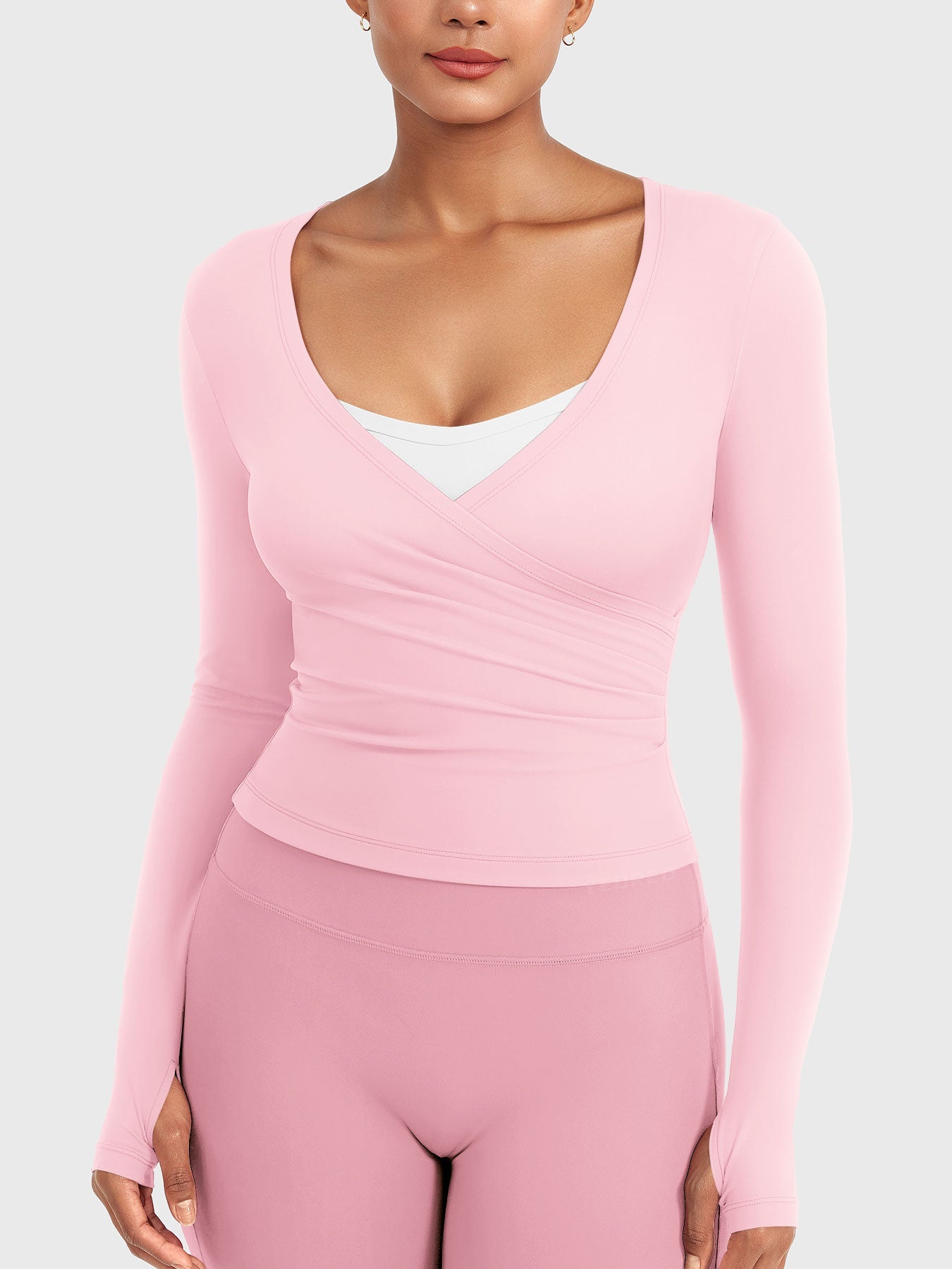 Minniy V Neck Long Sleeve Top