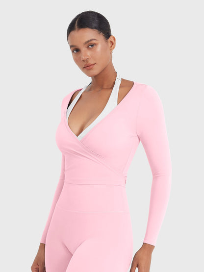 Michelie Long Sleeve Ballet Wrap Top