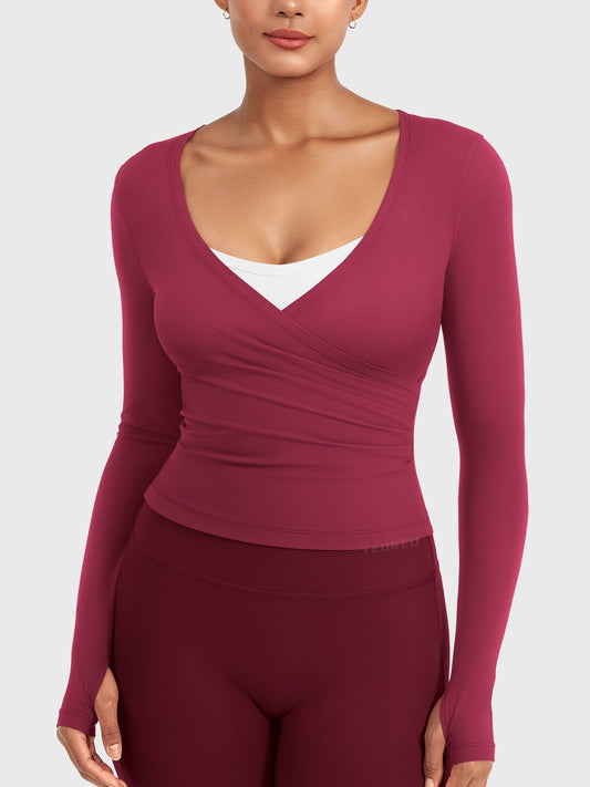 Minniy V Neck Long Sleeve Top