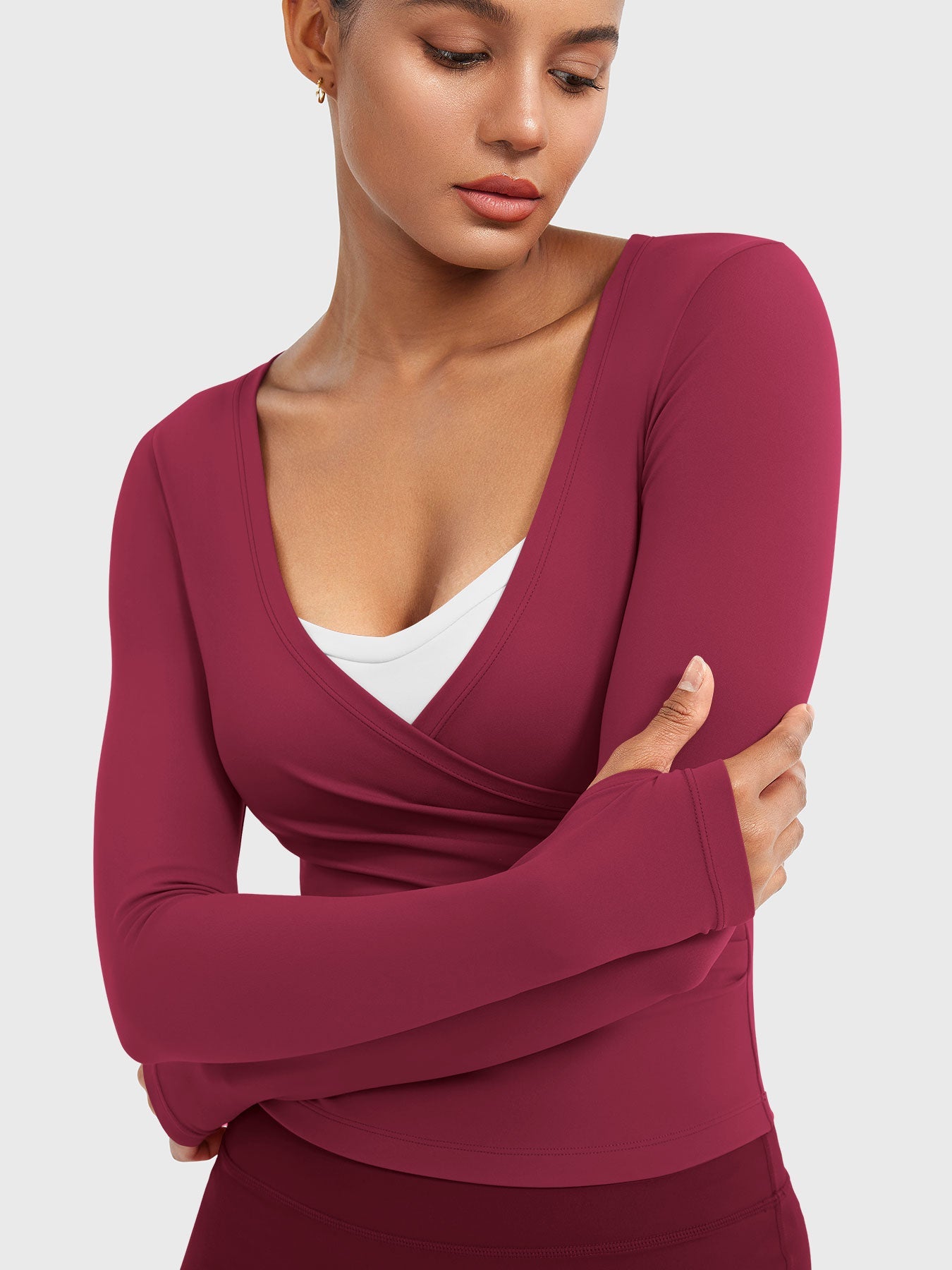 Minniy V Neck Long Sleeve Top