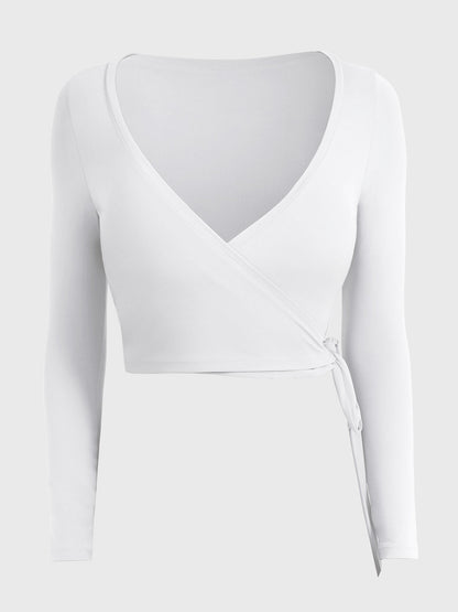 Michelie Long Sleeve Ballet Wrap Top
