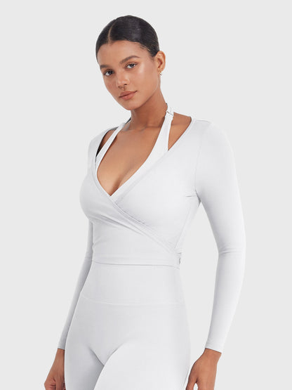Michelie Long Sleeve Ballet Wrap Top