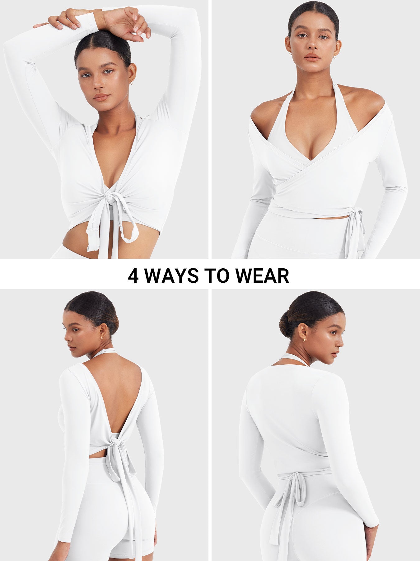 Michelie Long Sleeve Ballet Wrap Top